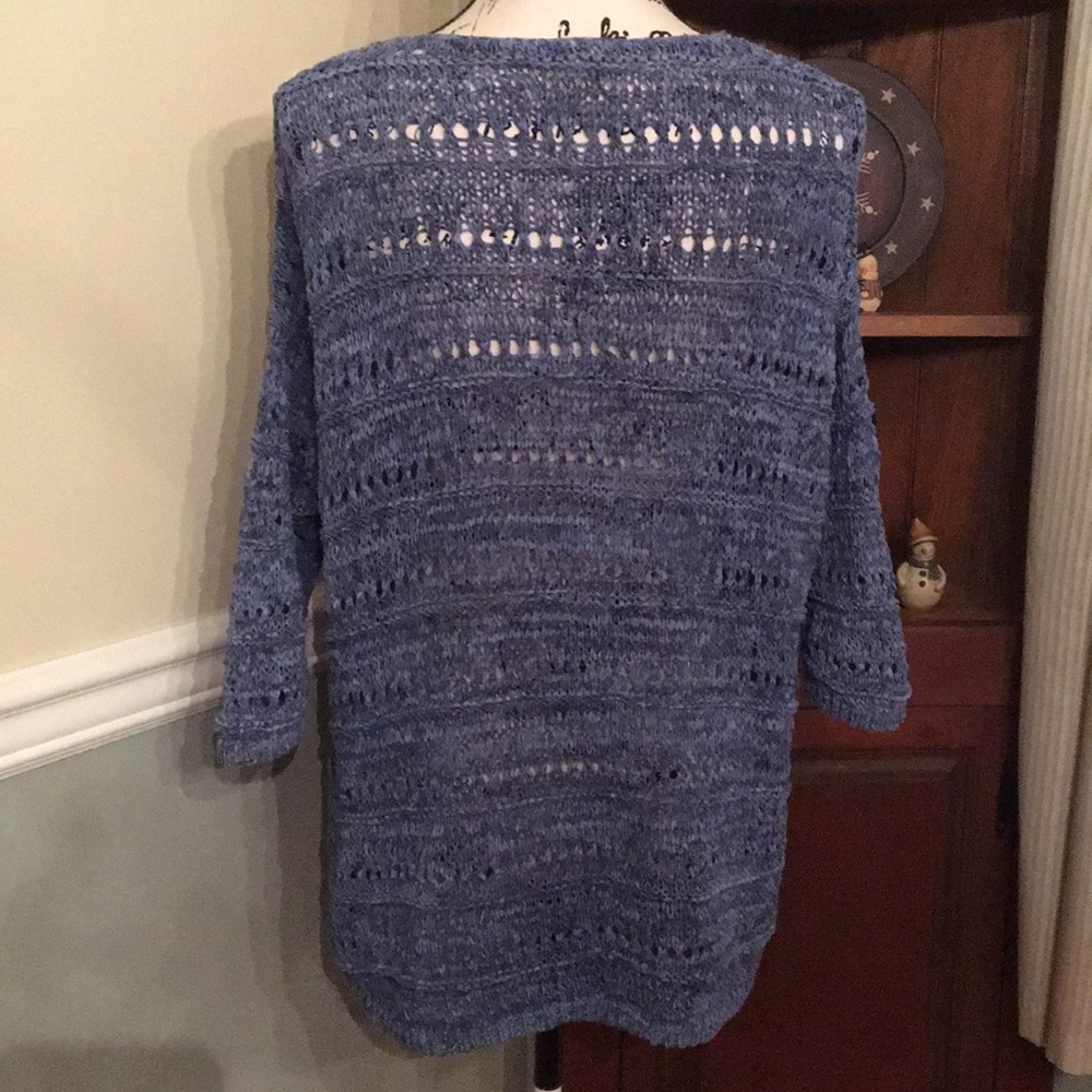 Jjill blue loose knit sweater - Picture 3 of 7